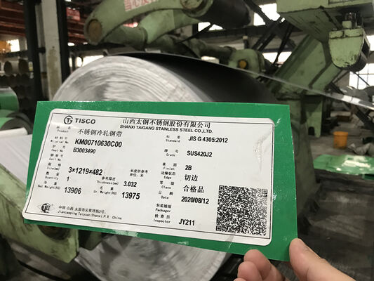 Stainless Steel Coils Sheets and Plates JIS SUS420J1 SUS420J2